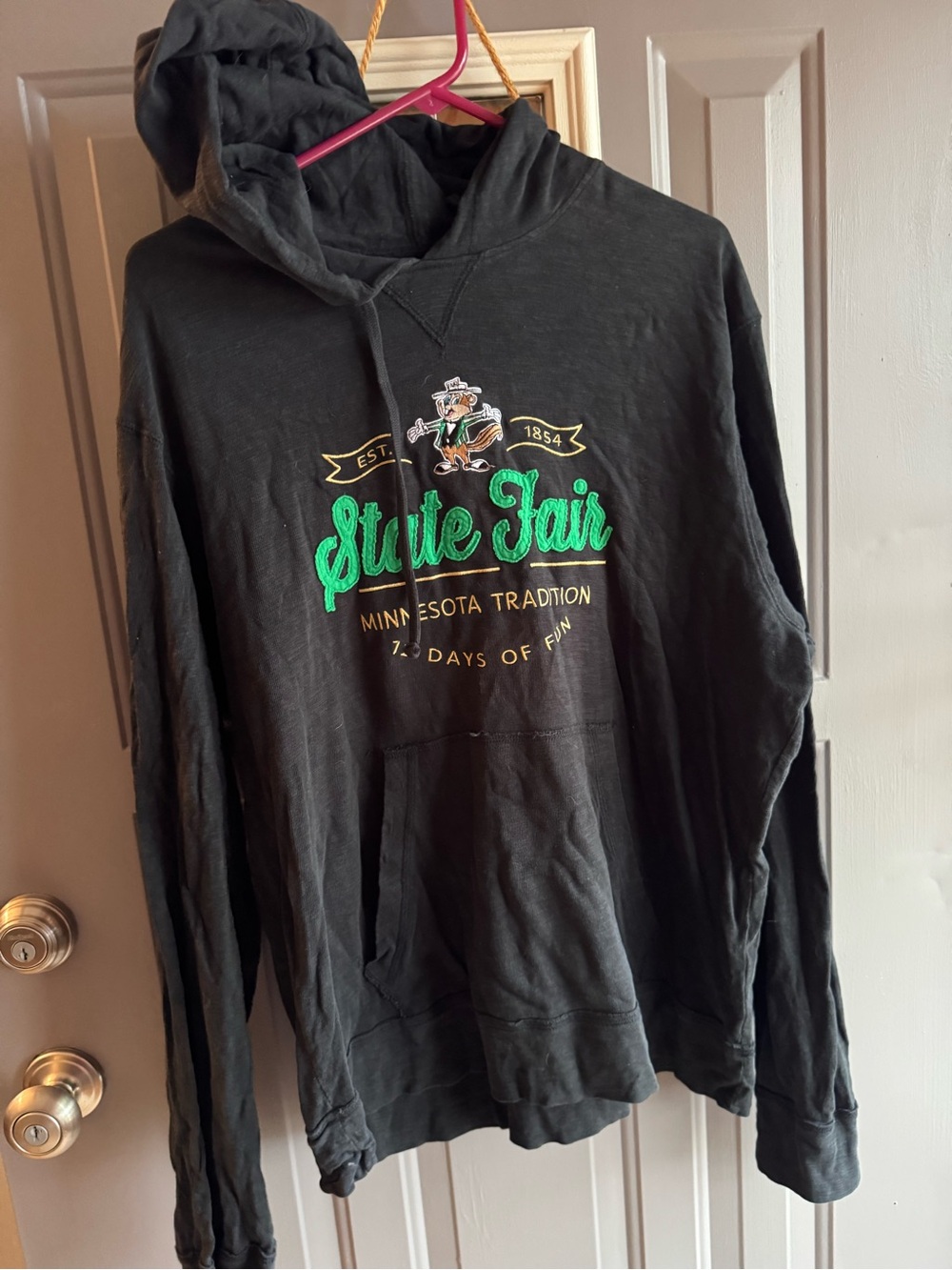 State Fair Embroidered Black Hoodie Sweatshirt